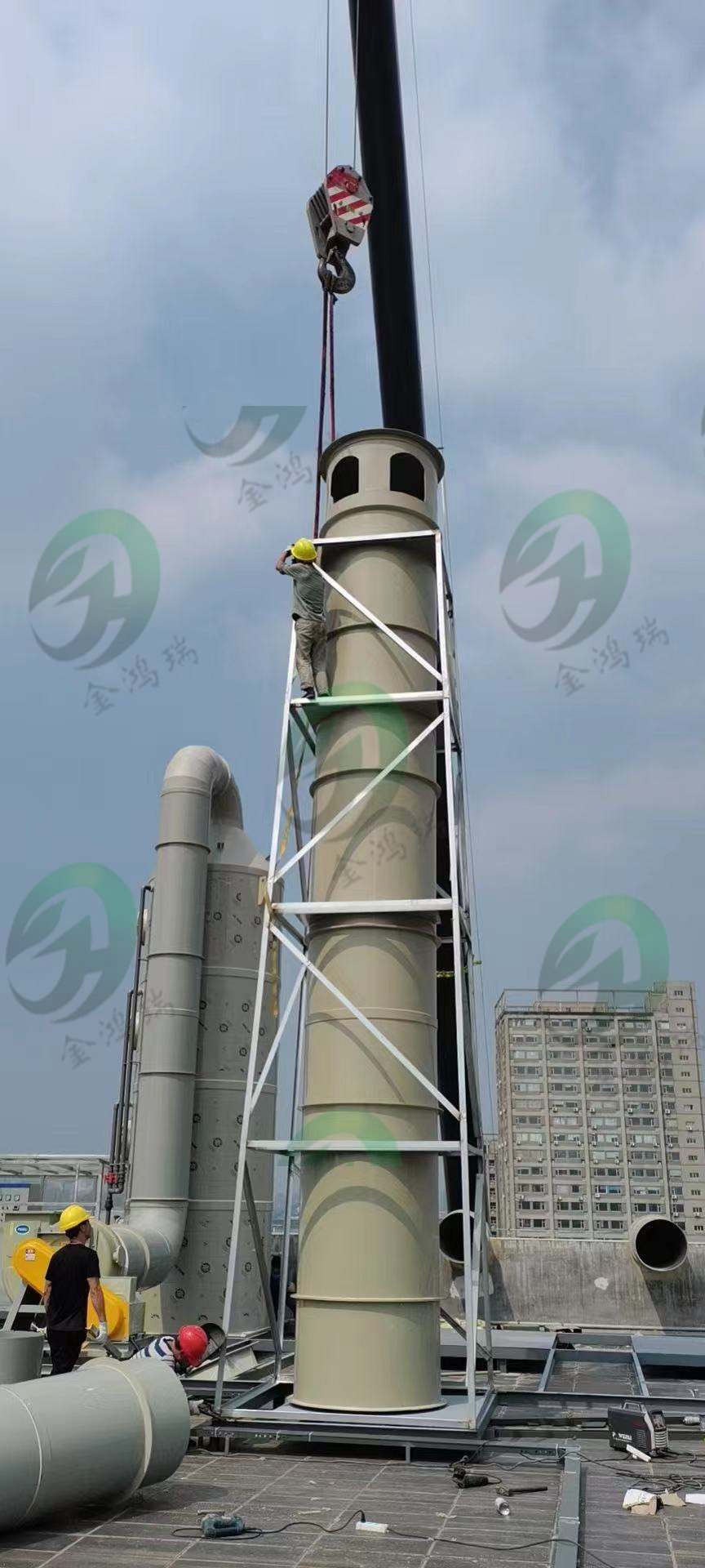 塑料廢氣處理廠家、噴淋塔吸附塔供應商_武漢金鴻瑞環保